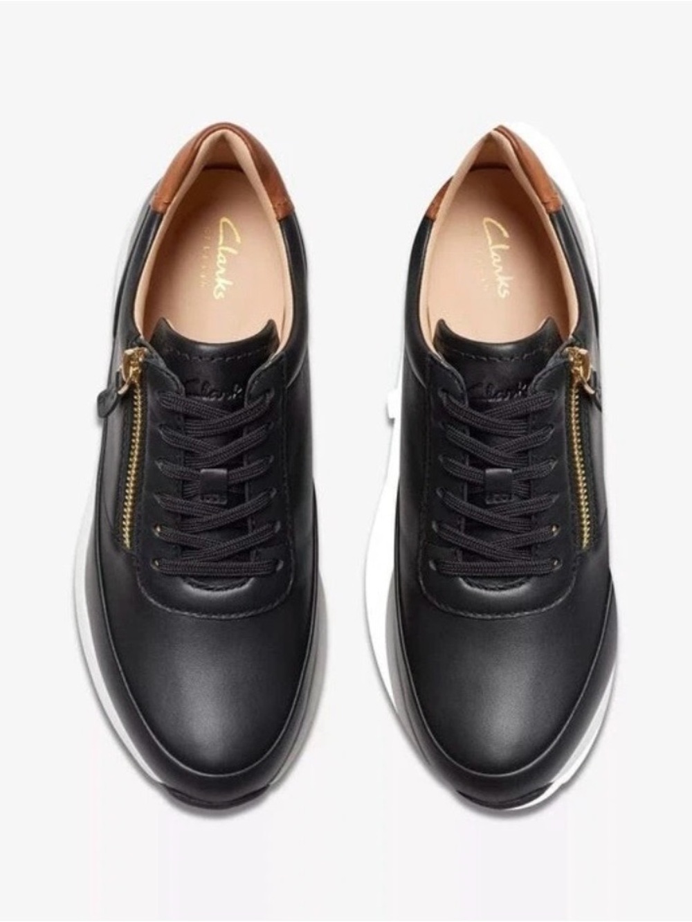 New - Clarks Original Women's Tivoli Zip Navy Blue Leather